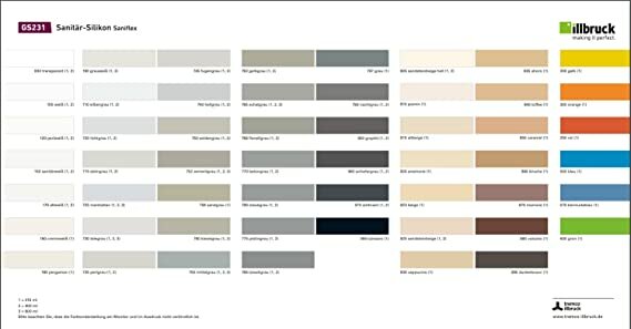 Farbkarte GS231 gedruckt